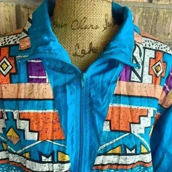 Laura Katherine windbreaker women’s vintage 80’s jacket size L - Picture 10 of 15